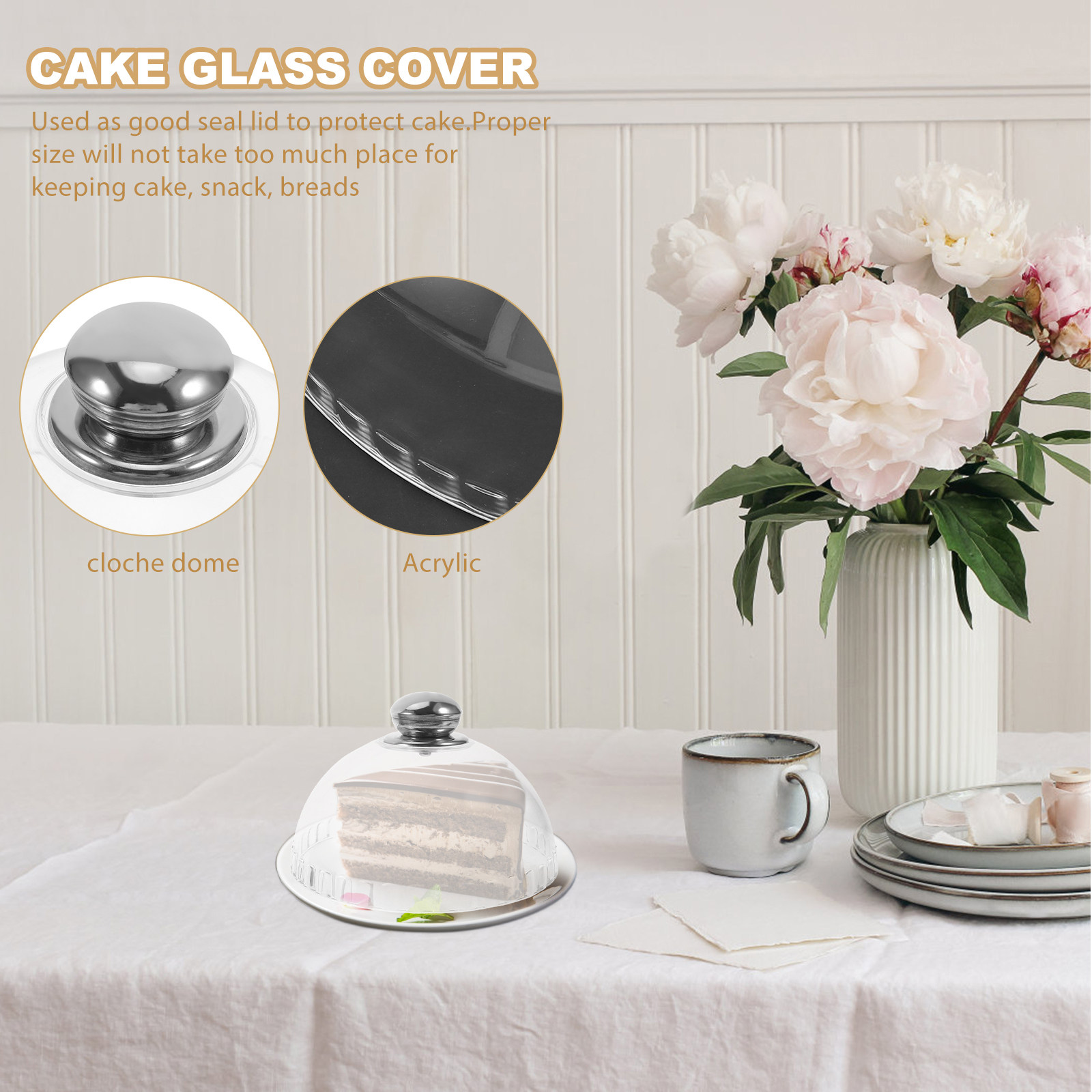 Plastic Dome Clear - Clear Acrylic Cake Dome Cover Round