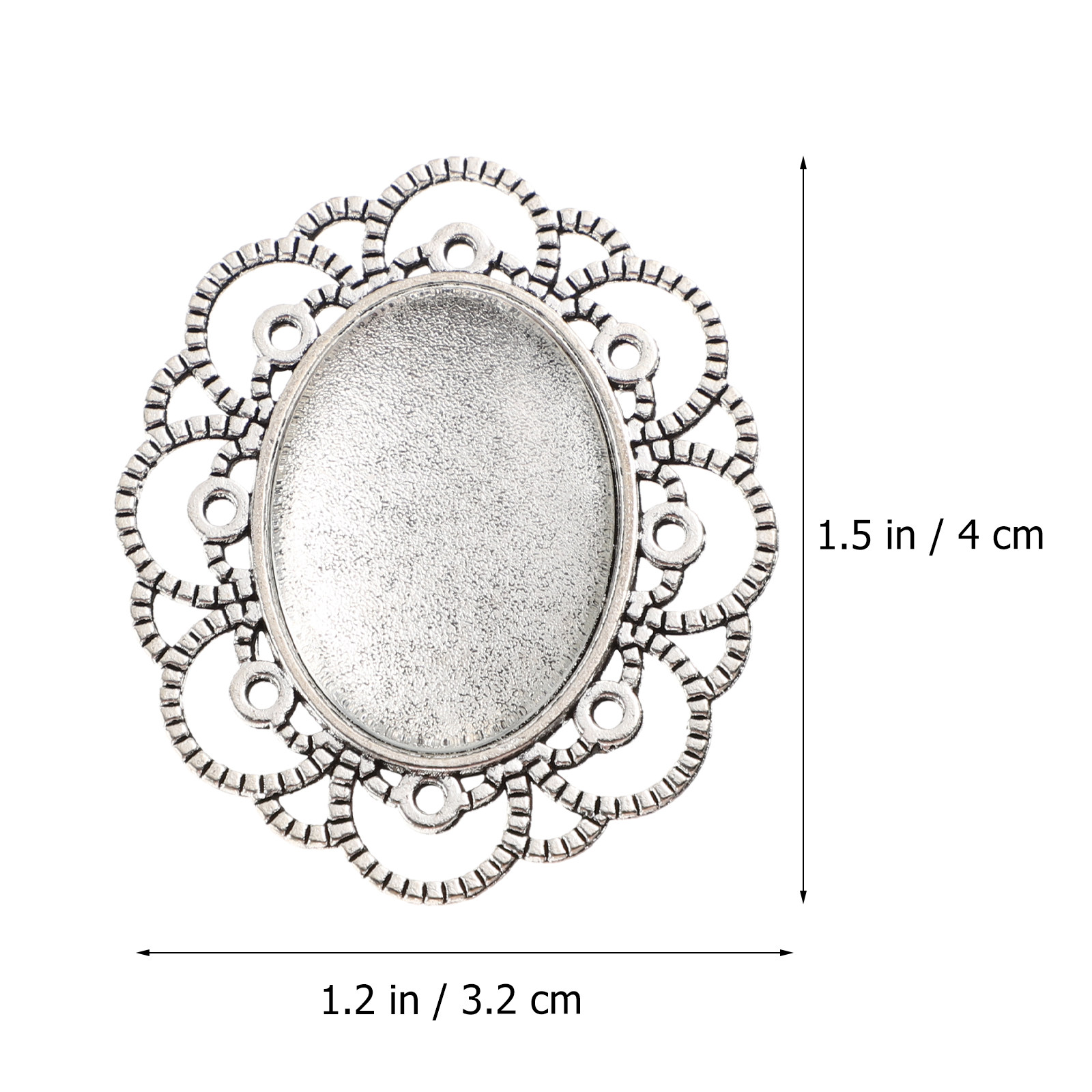 30Pcs Brooch Blanks Kit Alloy  - Plastic Dome Clear recension och pris